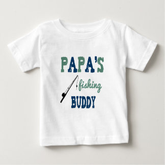 T-shirt Pour Bébé Papa's Fishing Buddy Baby Tee (bleu)