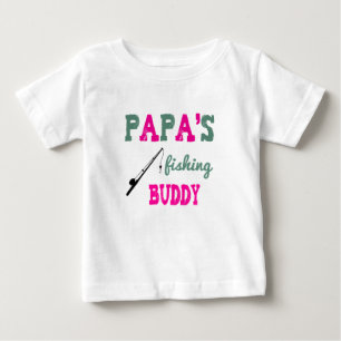 T-shirt Pour Bébé Papa's Fishing Buddy Baby Tee (rose)
