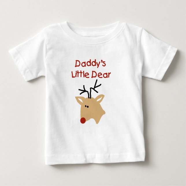 T-shirt Pour Bébé Papa's Little Dear Papa Noël (Devant)