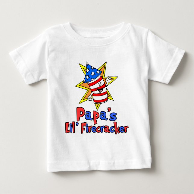 T-shirt Pour Bébé Papa's Little Firecracker (Devant)