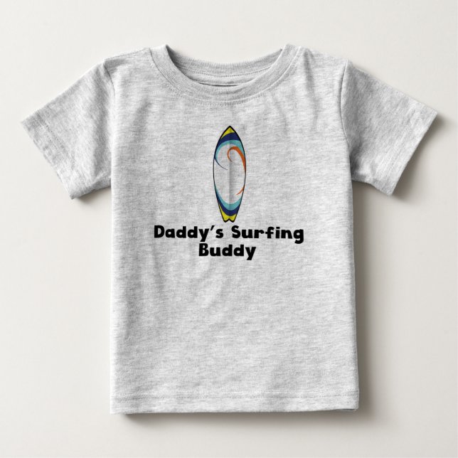 T-shirt Pour Bébé Papa's Surfing Buddy (Devant)