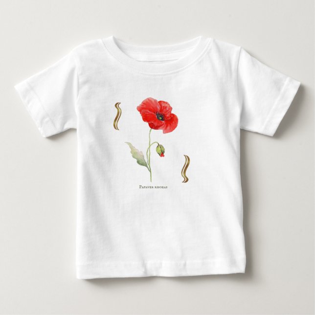 T-shirt Pour Bébé Papaver rhoeas  (Devant)