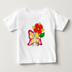 T-shirt Pour Bébé Papillon à fleurs