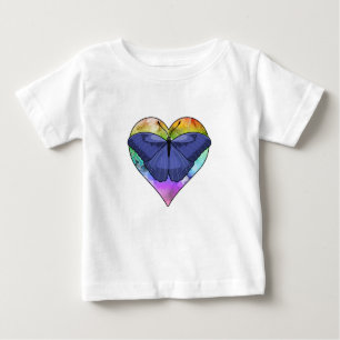 T-shirt Pour Bébé Papillon au coeur