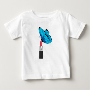 T-shirt Pour Bébé Papillon avec bâton à lèvres