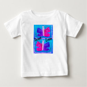 T-shirt Pour Bébé Papillon coloré   Filtre de Miami   Base  