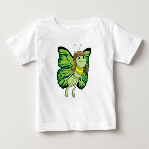 T-shirt Pour Bébé Papillon comme pilote avec casquette pilote