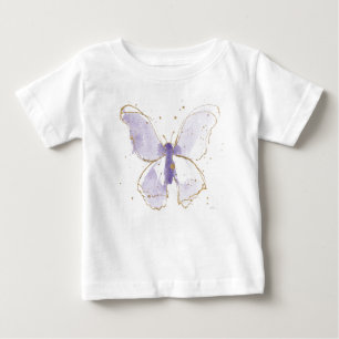 T-shirt Pour Bébé Papillon d'aquarelle Lavender