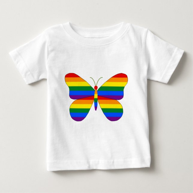 T-shirt Pour Bébé Papillon de gay pride (Devant)