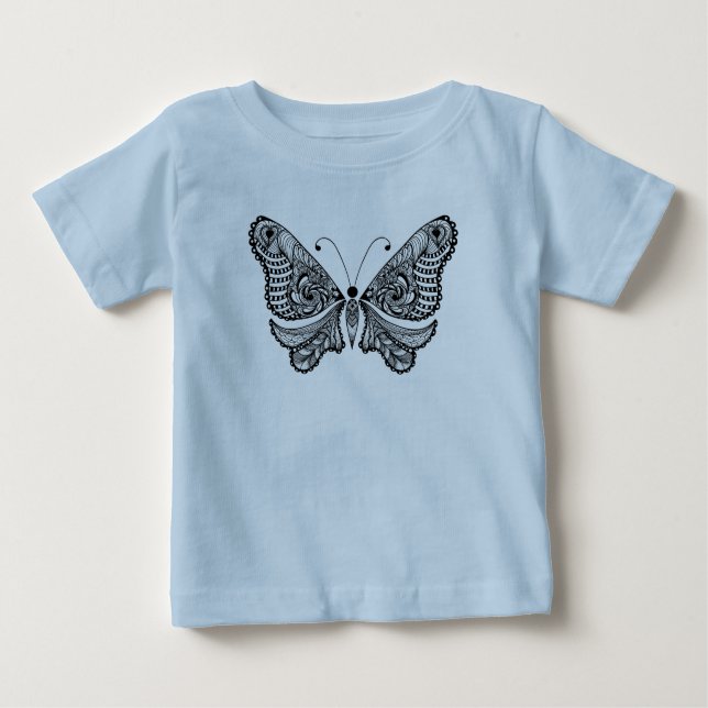 T-shirt Pour Bébé Papillon de style (Devant)