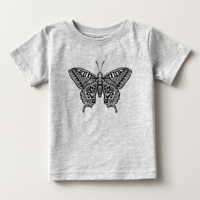 T-shirt Pour Bébé Papillon de style (Devant)