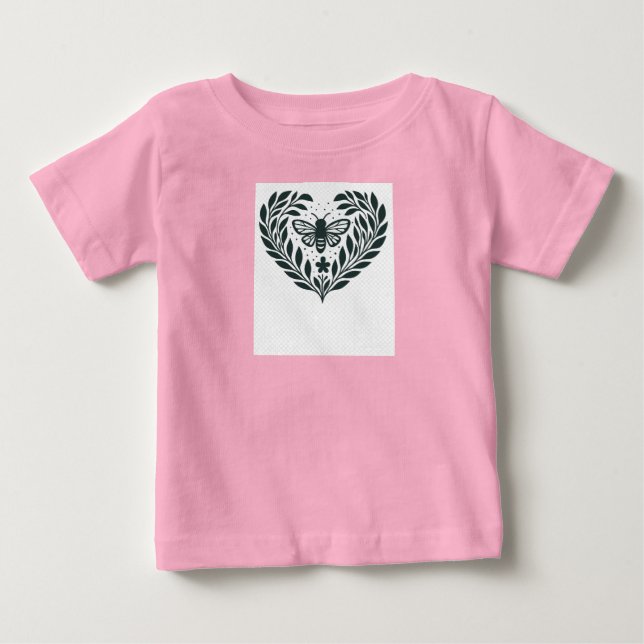 T-shirt Pour Bébé Papillon et Branches (Devant)
