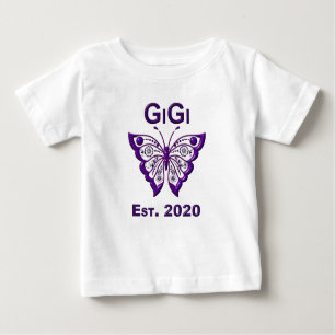 T-shirt Pour Bébé Papillon Gigi "Est 2020"