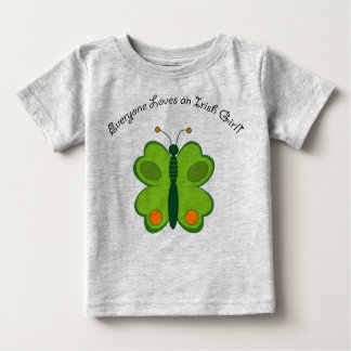 T-shirt Pour Bébé papillon irlandais chanceux