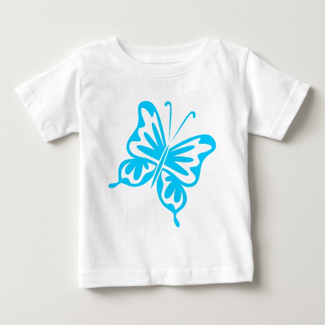 T-shirt Pour Bébé Papillon rétro - Ciel bleu (Devant)