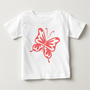 T-shirt Pour Bébé Papillon rétro - rose tropicale