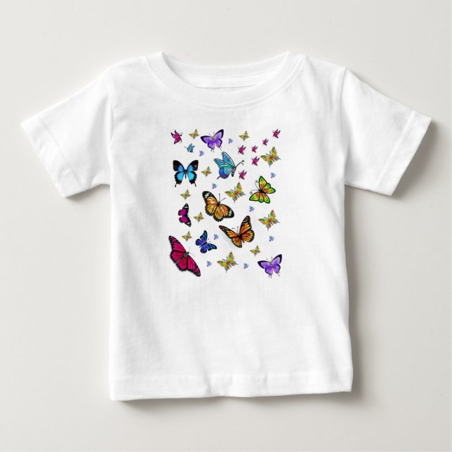 T-shirt Pour Bébé Papillon T-shirt bébé (Devant)