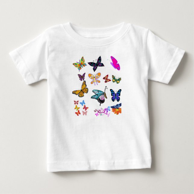 T-shirt Pour Bébé Papillon T-shirt bébé (Devant)