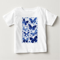 Papillons Aquarelle Bleu