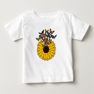 T-shirt Pour Bébé Papillons au tournesol