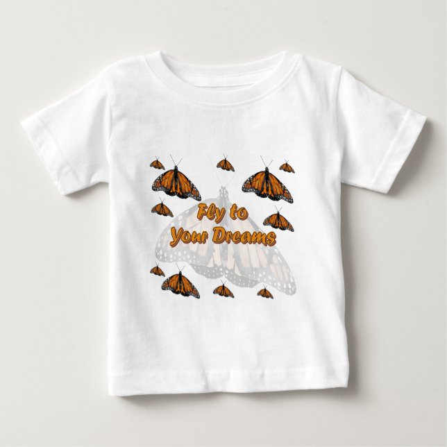 T-shirt Pour Bébé Papillons de monarque (Devant)