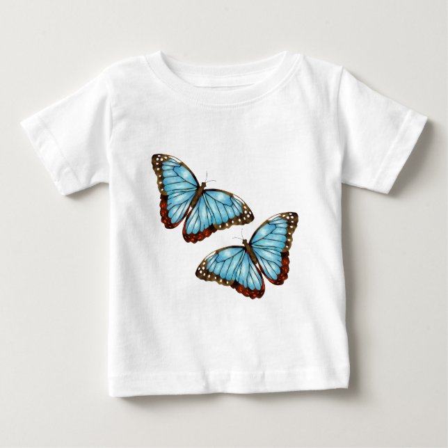 T-shirt Pour Bébé Papillons sauvages (Devant)