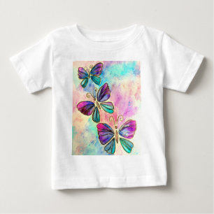 T-shirt Pour Bébé Papillons volants Bodysuit bébé ou T-shirt