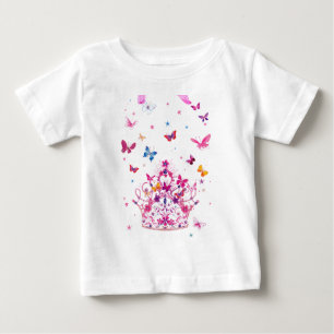 T-shirt Pour Bébé Papillons volants colorés avec des objets d'art de