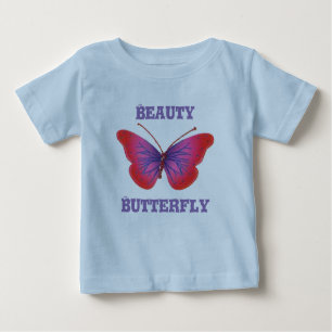 T-shirt Pour Bébé Papillons volants colorés avec des objets d'art de