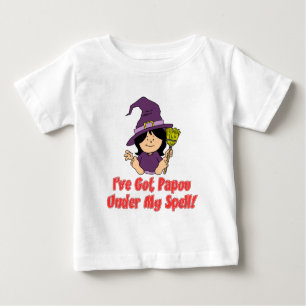 T-shirt Pour Bébé Papou sous mon sort