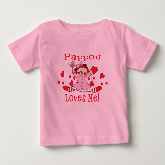 T-shirt Pour Bébé Pappou Love's me Rag Doll (Devant)