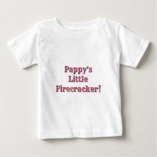 T-shirt Pour Bébé Pappy's Little Firecracker! USA 250 Feux d'Artific