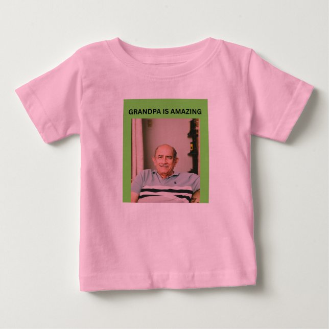 T-SHIRT POUR BÉBÉ PAPY EST INCROYABLE (Devant)