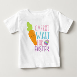 T-shirt Pour Bébé Pâques, Carotte Attendre Pâques, Oeufs De Pâques