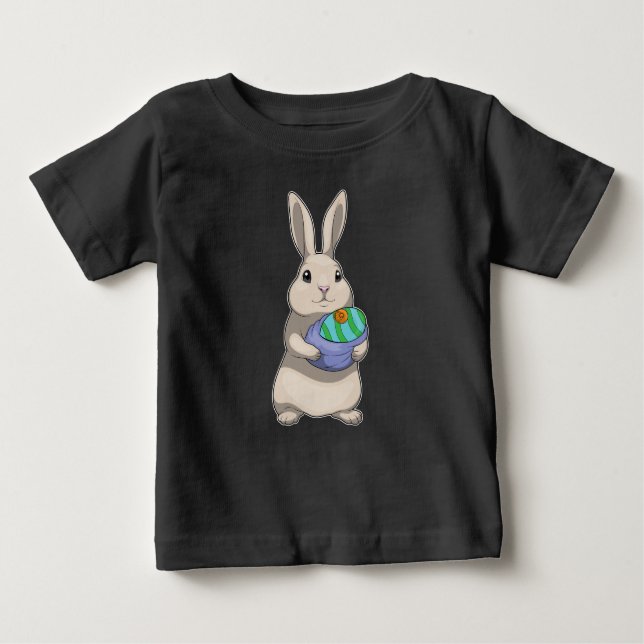 T-shirt Pour Bébé Pâques de lapin Pacifique oeuf de Pâques (Devant)