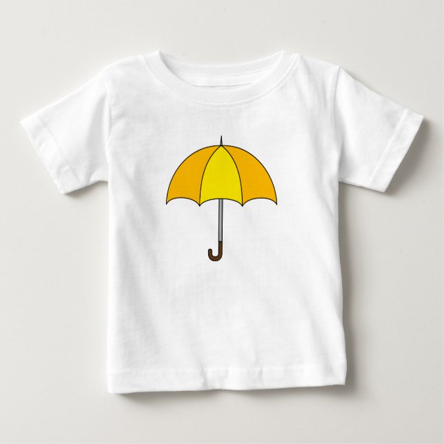 T-shirt Pour Bébé Parapluie jaune (Devant)