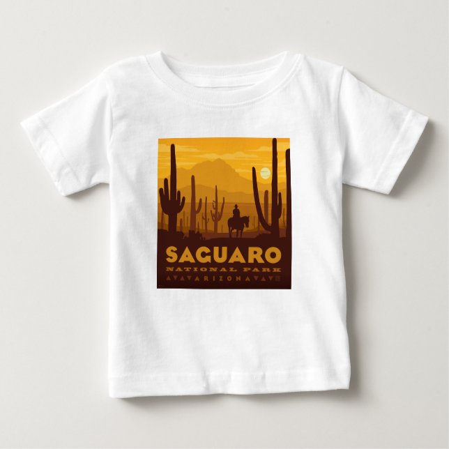 T-shirt Pour Bébé Parc national Carré du Saguaro | Arizona (Devant)