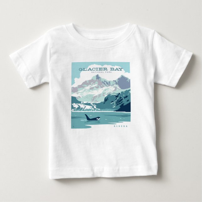 T-shirt Pour Bébé Parc national de Glacier Bay | Orca (Devant)