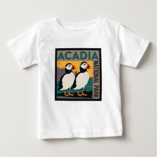 T-shirt Pour Bébé Parc national de l'Acadie, Maine Puffins