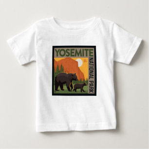 T-shirt Pour Bébé Parc national de Yosemite   Famille d'ours