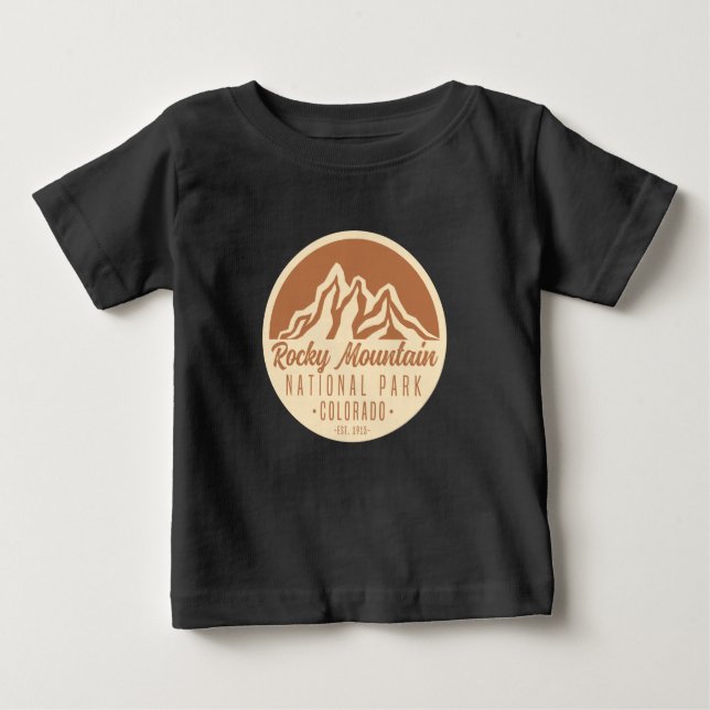 T-shirt Pour Bébé Parc national des Rocheuses Colorado (Devant)