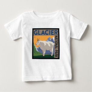 T-shirt Pour Bébé Parc national du Glacier   Chèvre