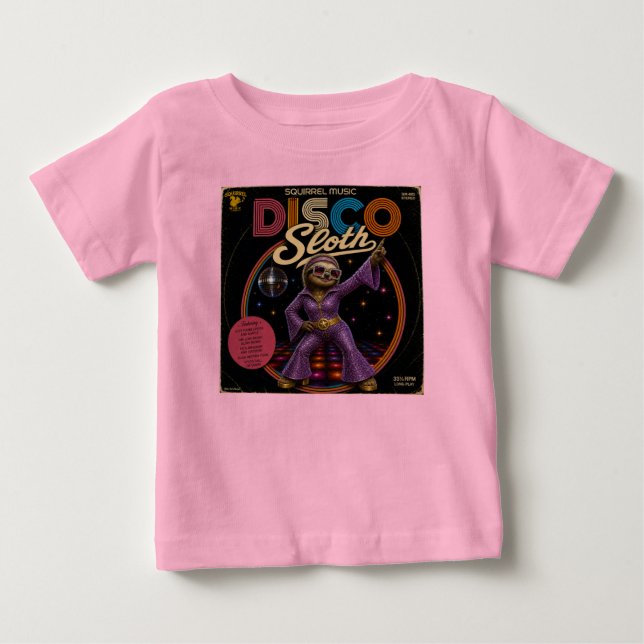 T-shirt Pour Bébé Paresseuse Diva Disco (Devant)