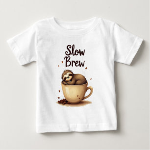T-shirt Pour Bébé Paresseux de café à infusion lente