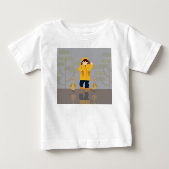 T-shirt Pour Bébé Parfait voyage dans les flaques d'eau (Devant)