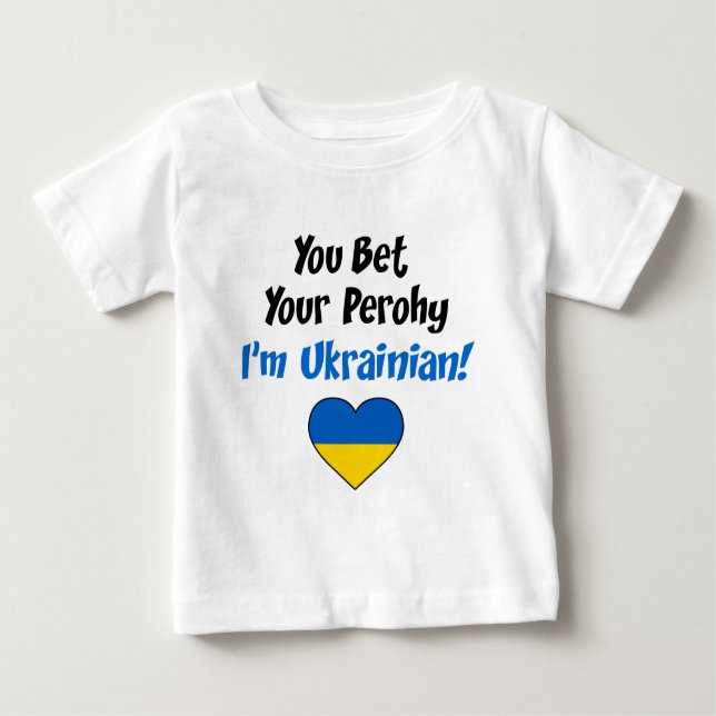 T-shirt Pour Bébé Pariez votre Perohy que je suis ukrainien (Devant)