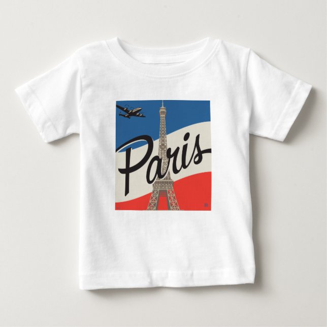 T-shirt Pour Bébé Paris France | Tour Eiffel (Devant)
