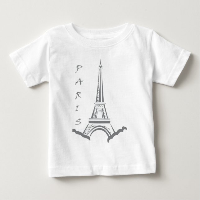 T-shirt Pour Bébé PARIS Tour Eiffel (Devant)