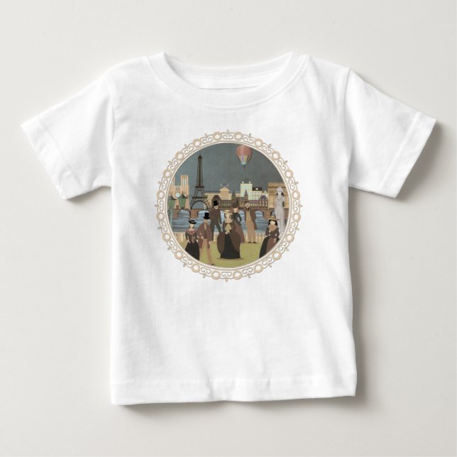 T-shirt Pour Bébé Paris victorien (Devant)