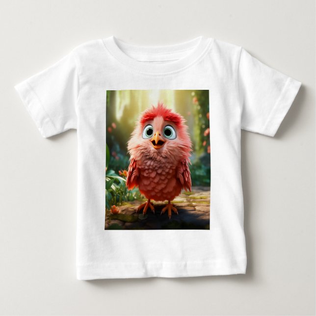 T-shirt Pour Bébé Parker - Le Cardinal Rouge Chick (Devant)